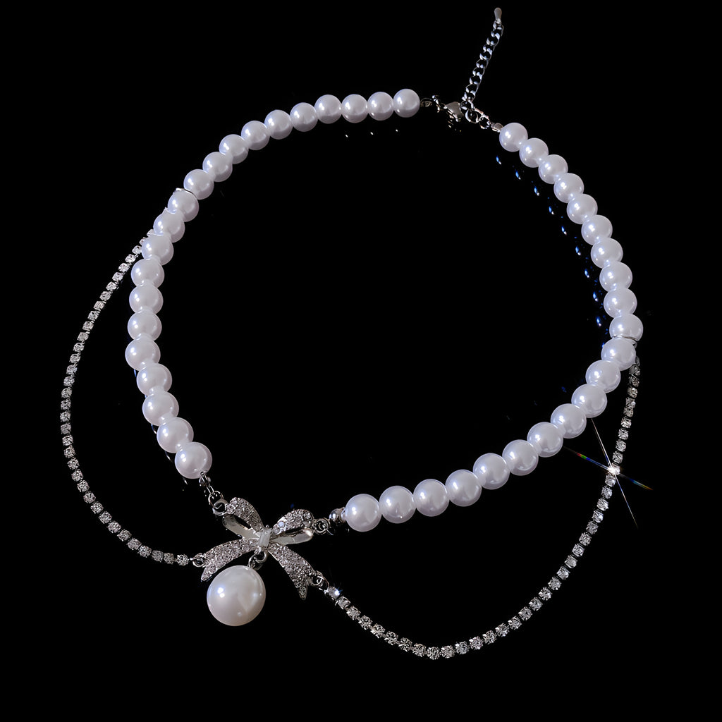 Vintage Baroque Pearl Tassel Necklace
