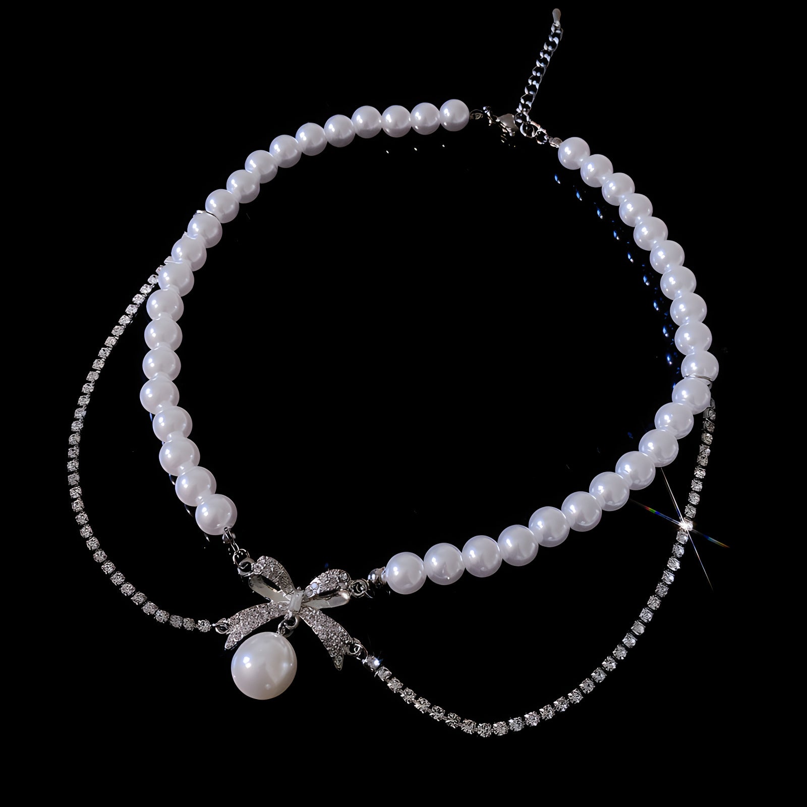 Vintage Baroque Pearl Tassel Necklace