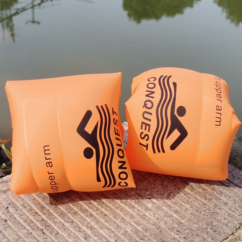 Adult inflatable arm children large water sleeve double airbag set arm children universal learning swimming aids by Trenches of Mariana