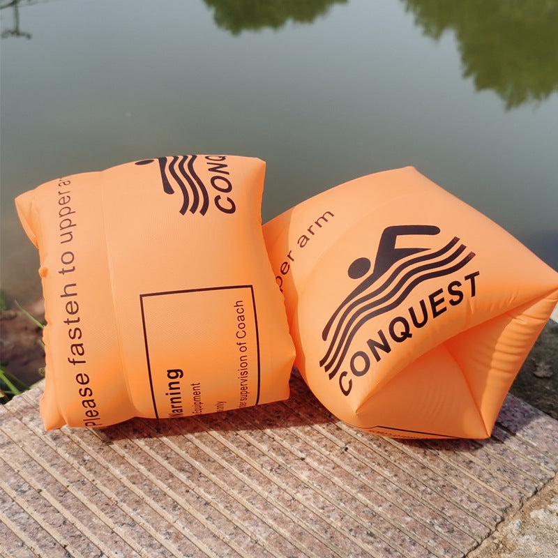 Adult inflatable arm children large water sleeve double airbag set arm children universal learning swimming aids by Trenches of Mariana