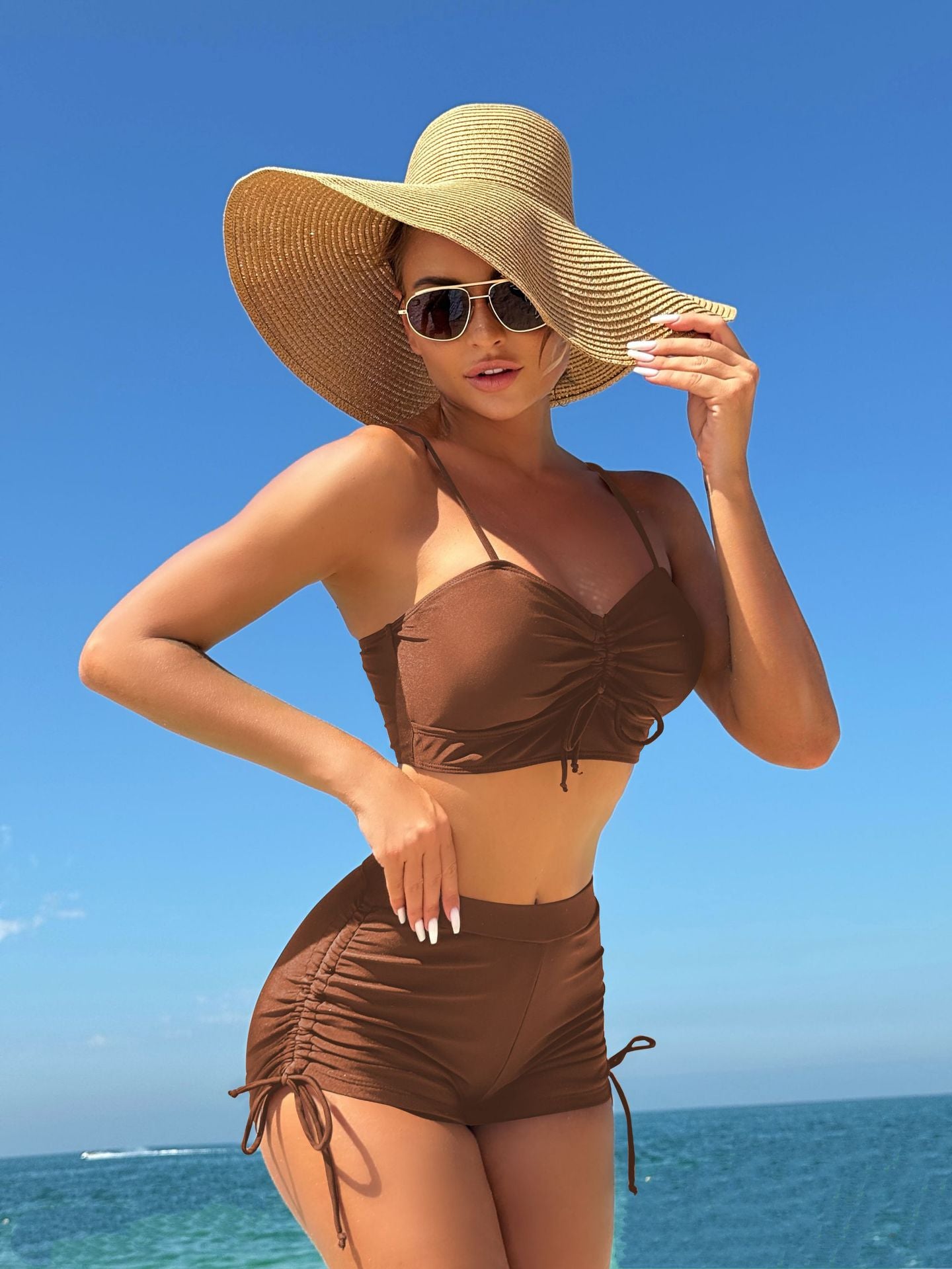 BOY-SHORTS CUT 2PC SWIMSUIT