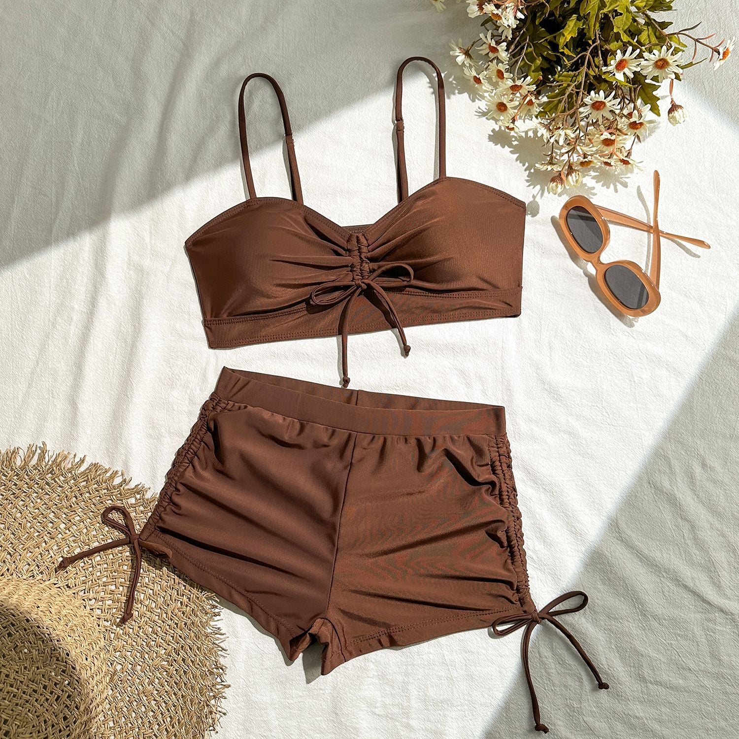 BOY-SHORTS CUT 2PC SWIMSUIT