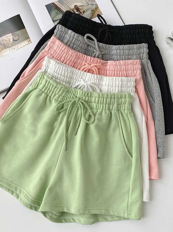 Fat mm large size shorts female summer New loose harbor wind leisure sports a word home wide leg hot pants foreign trade ins by Trenches of Mariana