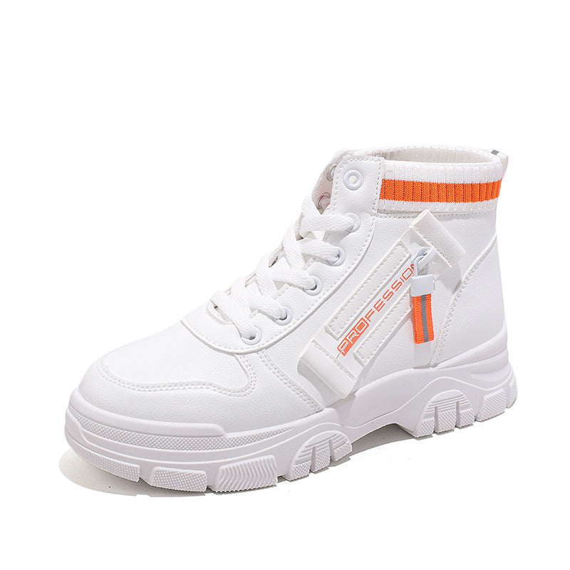 High-Top White Sneakers for Women 2026 Autumn Trendy Shoes Student Korean Style Versatile New Sneakers Sports Shoes Women's Shoes Qr522 by Trenches of Mariana
