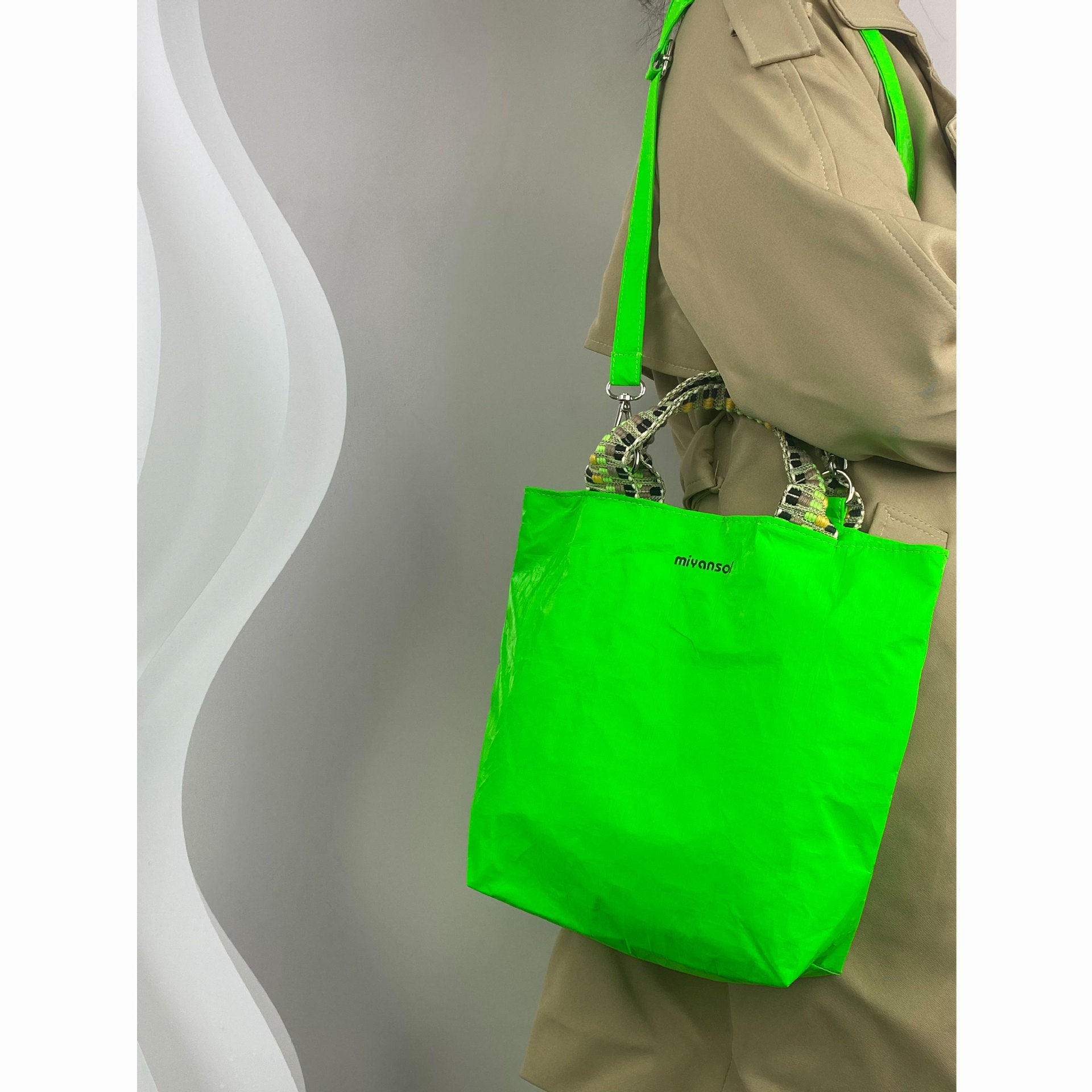 Fluorescent Green Ultra-Light Tote Bag