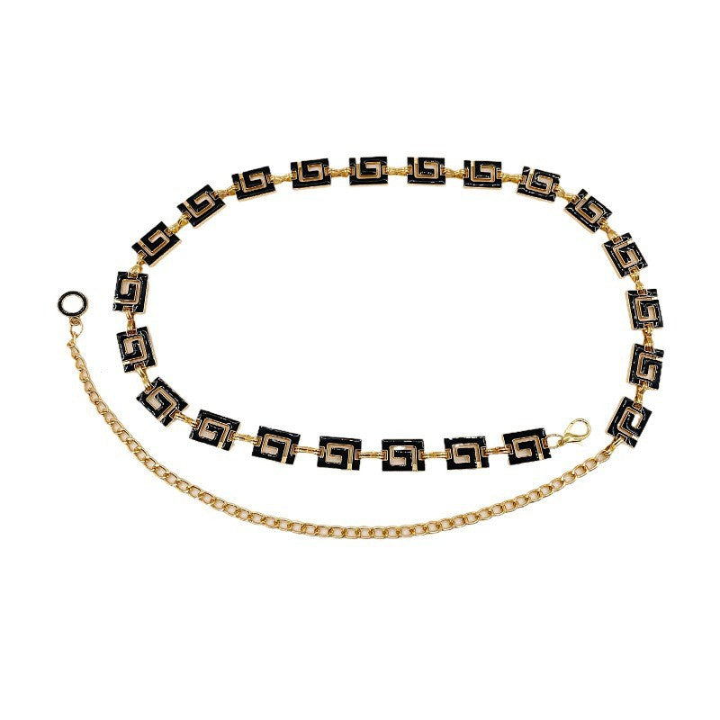 Waist Chain Women's Skirt Shirt Tight Waist Decorative Sweater Thin Belt Ins Style Chain Simple All-match Belt Waist Trouser Chain by Trenches of Mariana