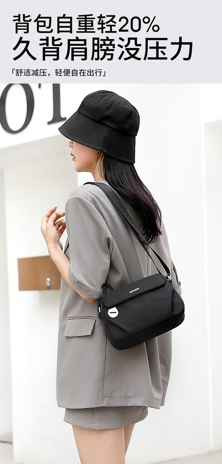 Trenches of Mariana lightweight nylon crossbody bag with water-repellent fabric, stylish small women's shoulder bag for casual wear