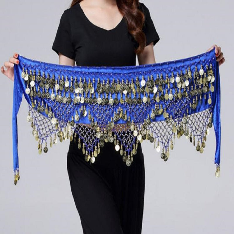Belly Dance Waist Chain Indian Dance Dance Waist Seal Oriental Dance Belt Waist Towel Performance Clothing Practice Performance Accessories Hip Towel by Trenches of Mariana