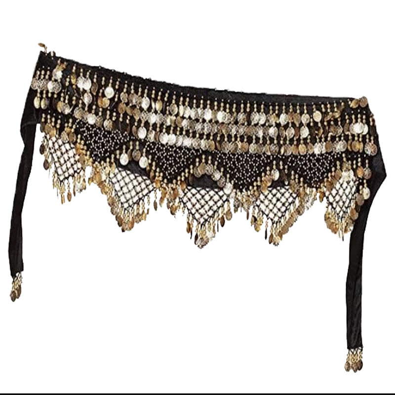 Belly Dance Waist Chain Indian Dance Dance Waist Seal Oriental Dance Belt Waist Towel Performance Clothing Practice Performance Accessories Hip Towel by Trenches of Mariana