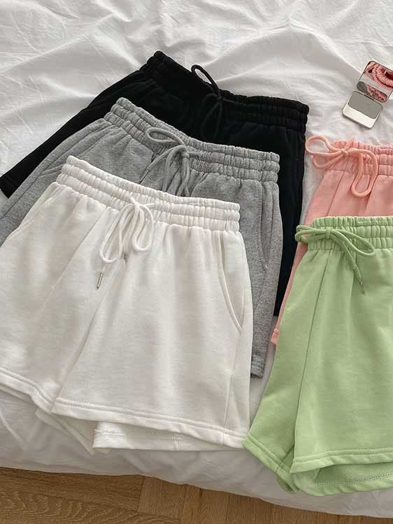 Fat mm large size shorts female summer New loose harbor wind leisure sports a word home wide leg hot pants foreign trade ins by Trenches of Mariana