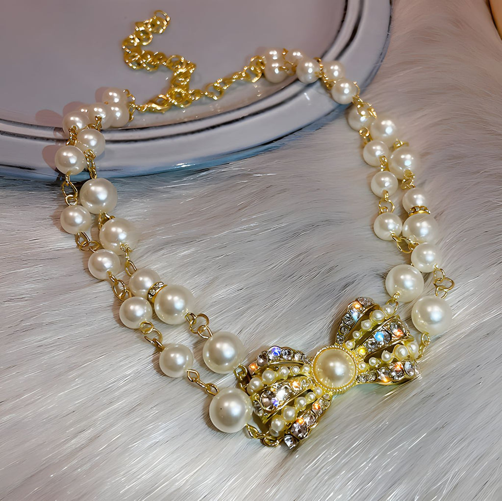 Vintage Baroque Pearl Tassel Necklace