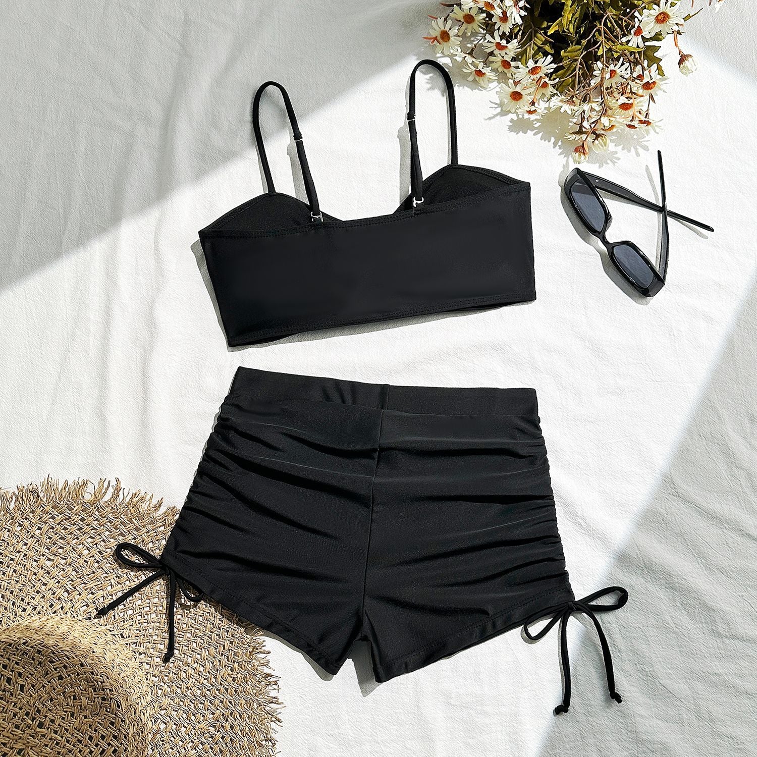BOY-SHORTS CUT 2PC SWIMSUIT