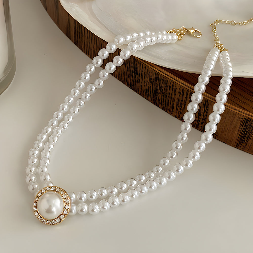 Vintage Baroque Pearl Tassel Necklace