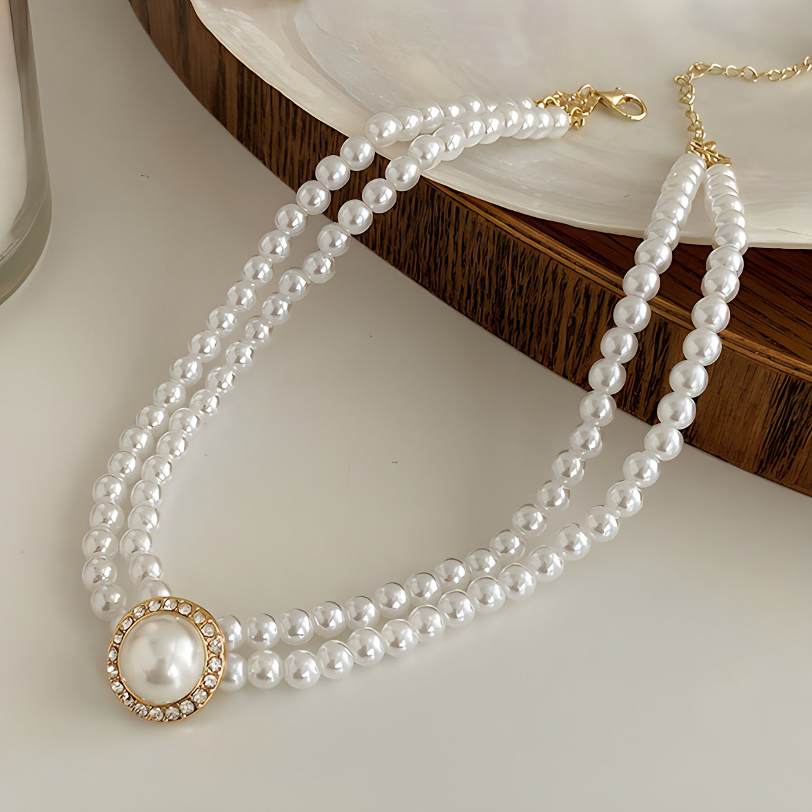 Vintage Baroque Pearl Tassel Necklace