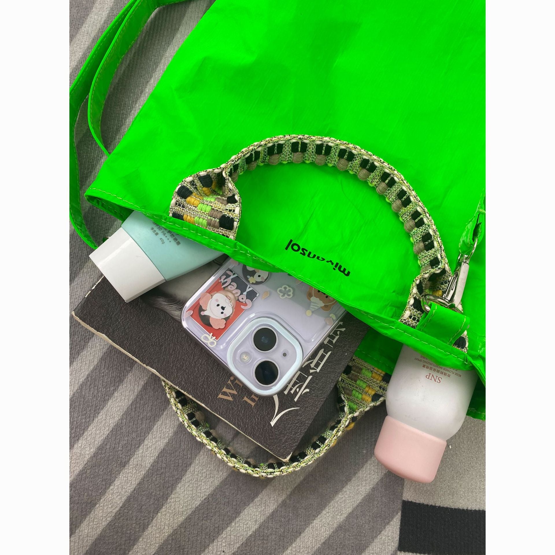 Fluorescent Green Ultra-Light Tote Bag