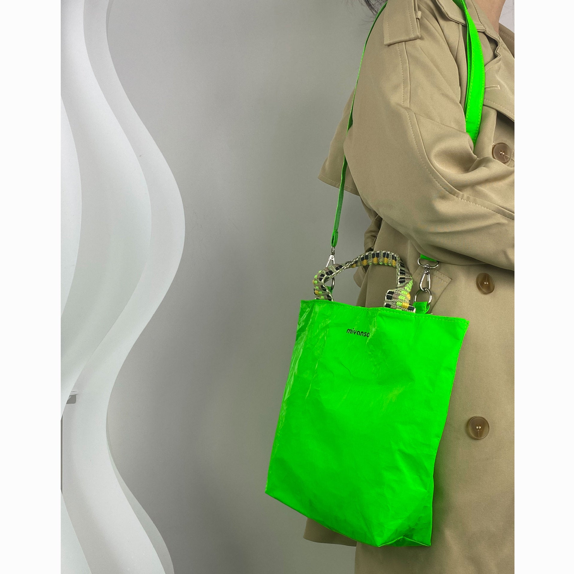 Fluorescent Green Ultra-Light Tote Bag
