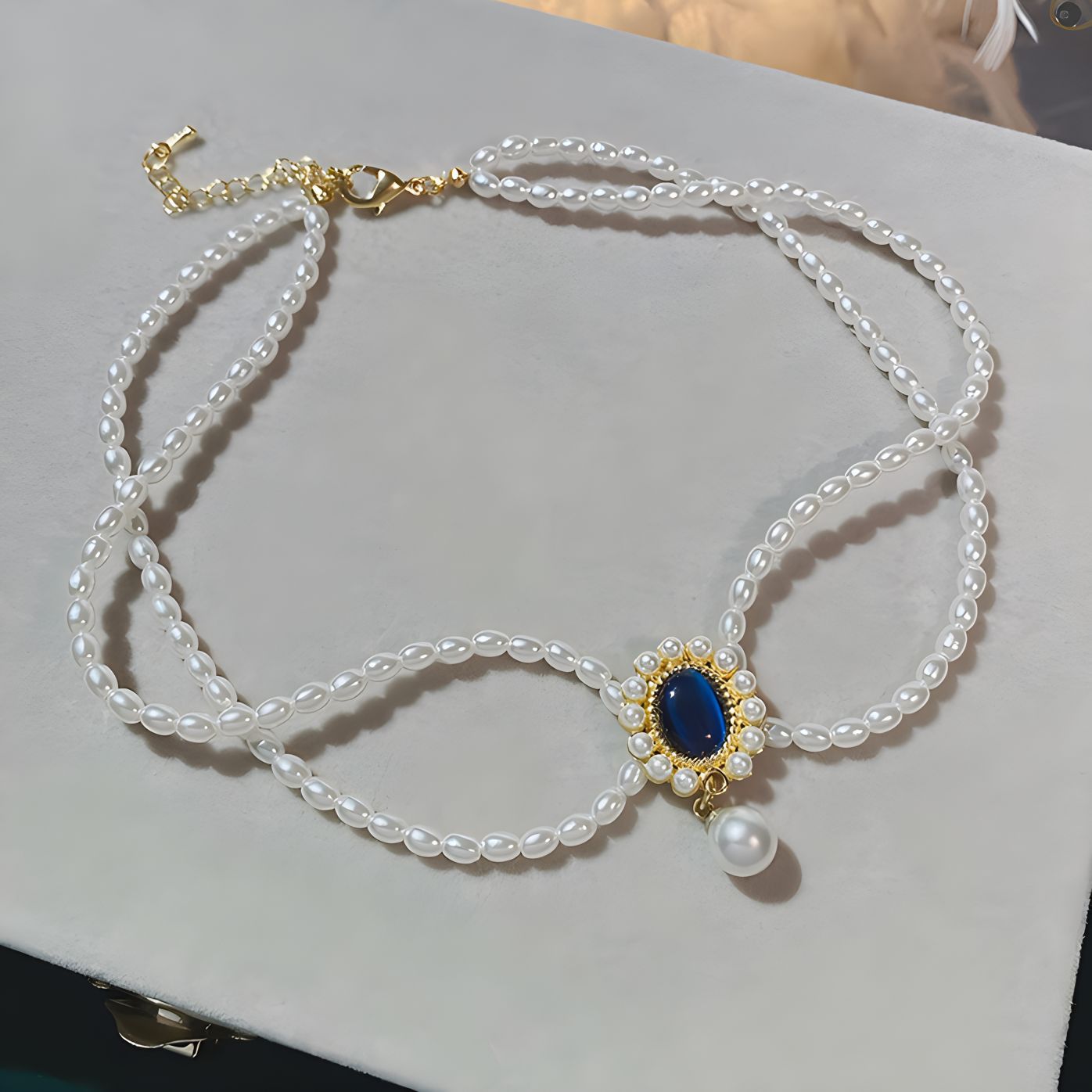 Vintage Baroque Pearl Tassel Necklace
