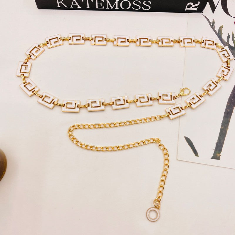 Waist Chain Women's Skirt Shirt Tight Waist Decorative Sweater Thin Belt Ins Style Chain Simple All-match Belt Waist Trouser Chain by Trenches of Mariana