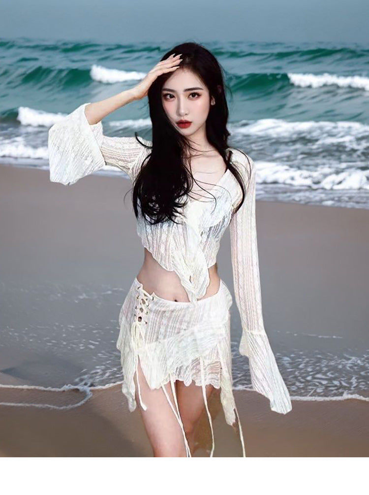 Fairy Split Four-Piece Set Small Breast Push-Up Swimsuit