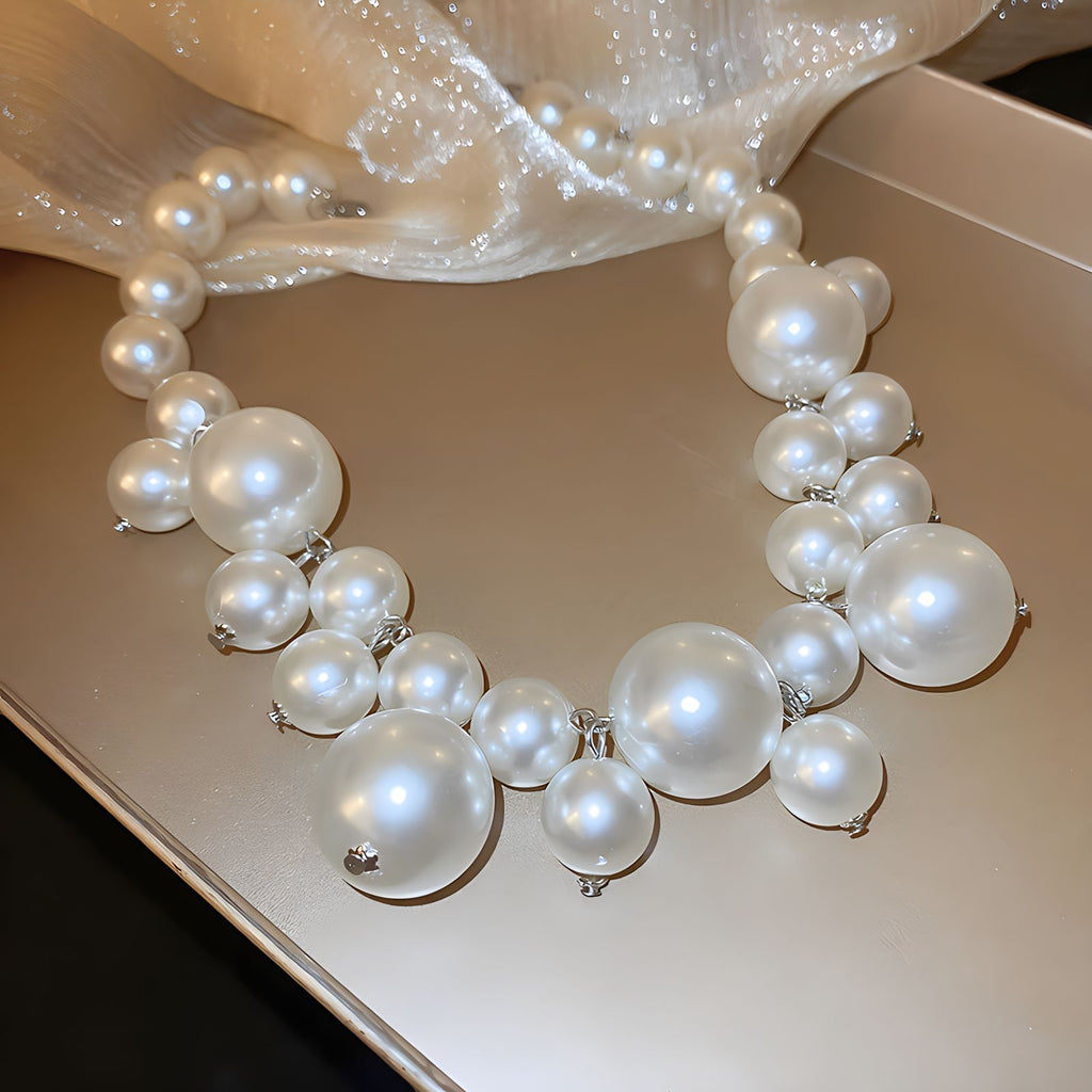 Vintage Baroque Pearl Tassel Necklace