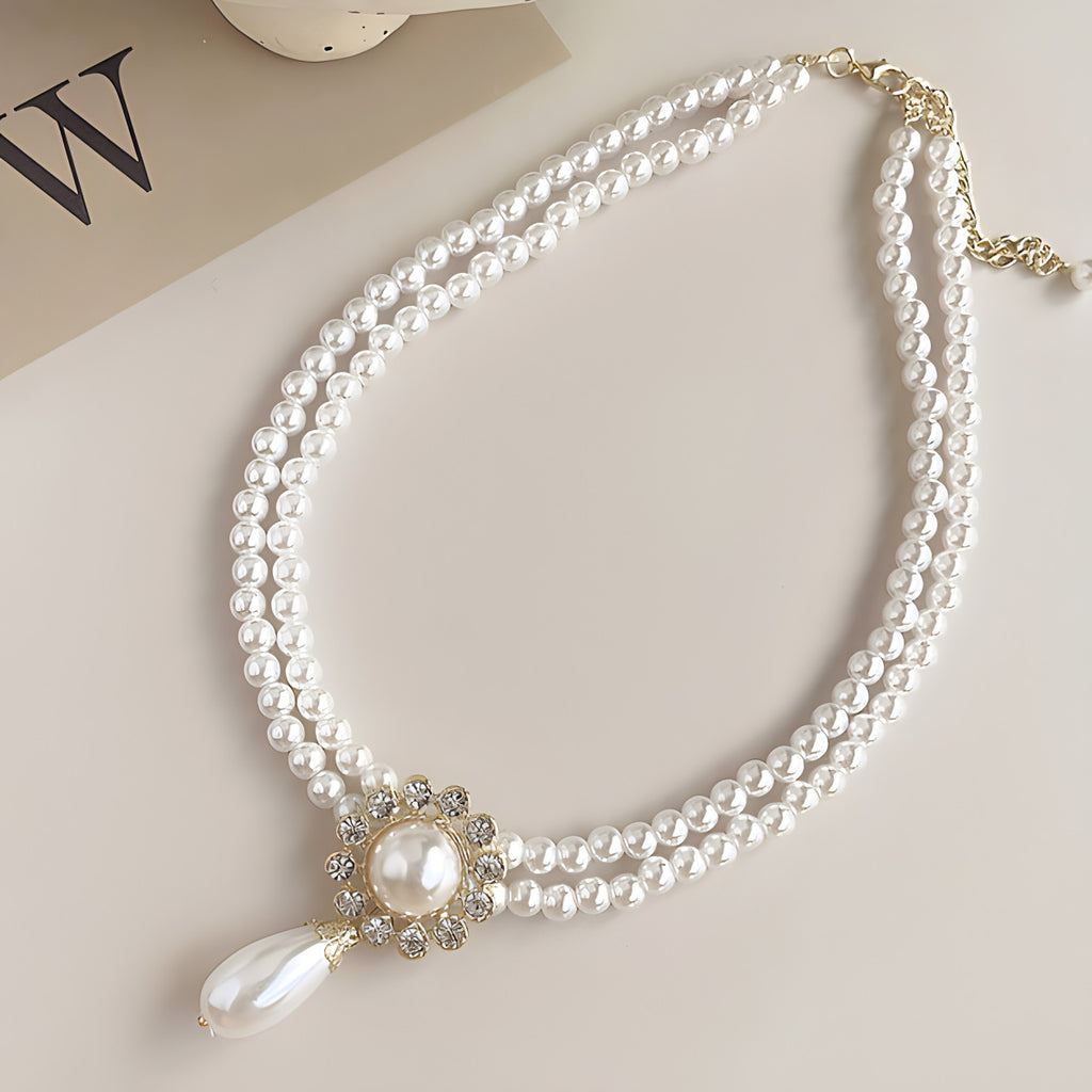 Vintage Baroque Pearl Tassel Necklace