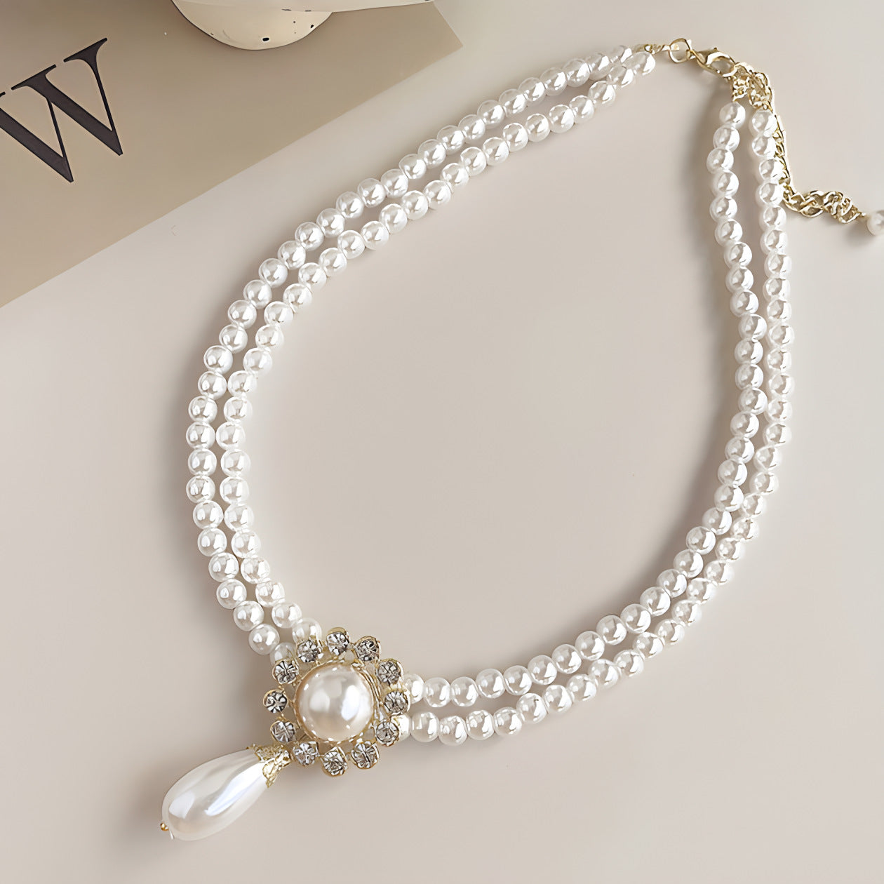 Vintage Baroque Pearl Tassel Necklace