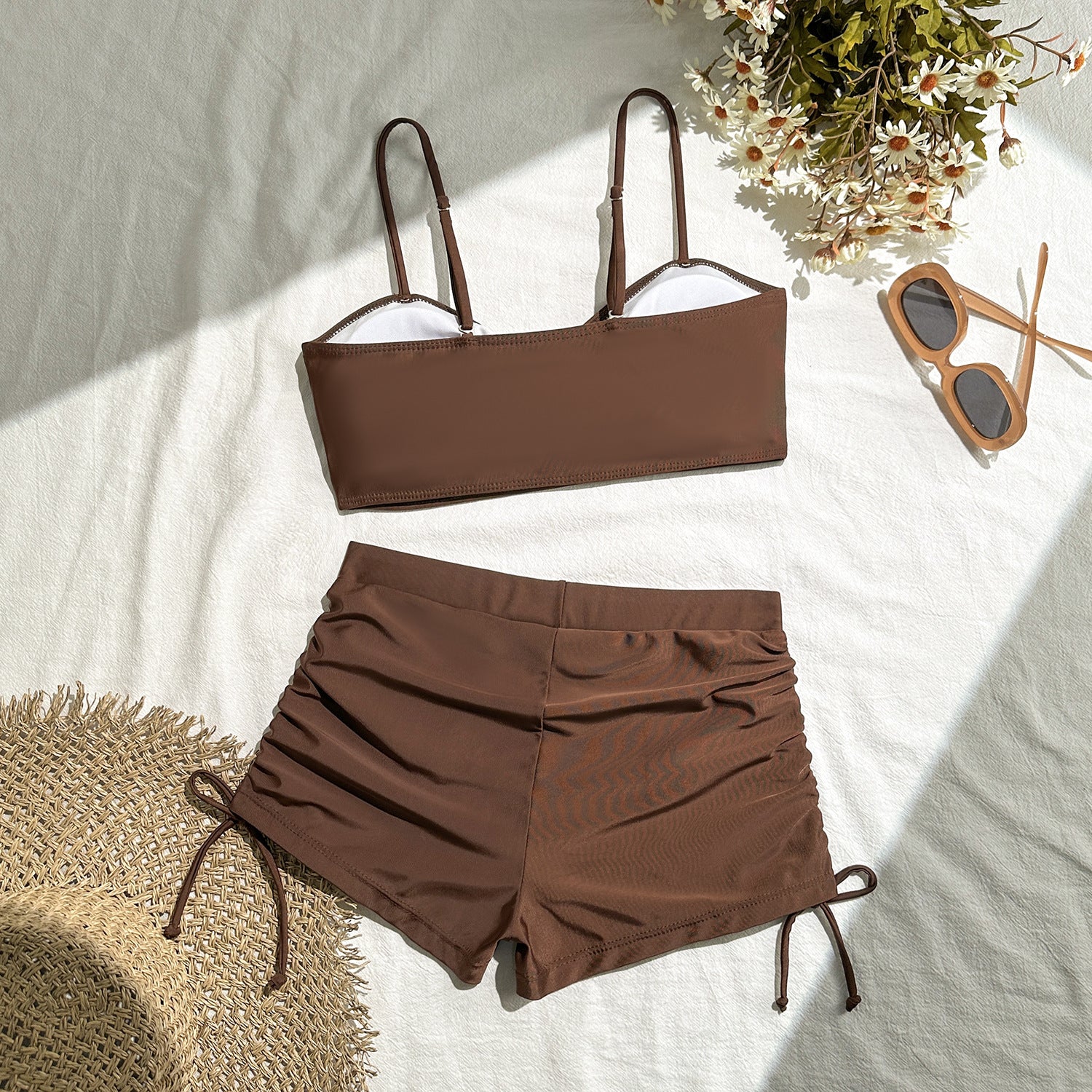 BOY-SHORTS CUT 2PC SWIMSUIT