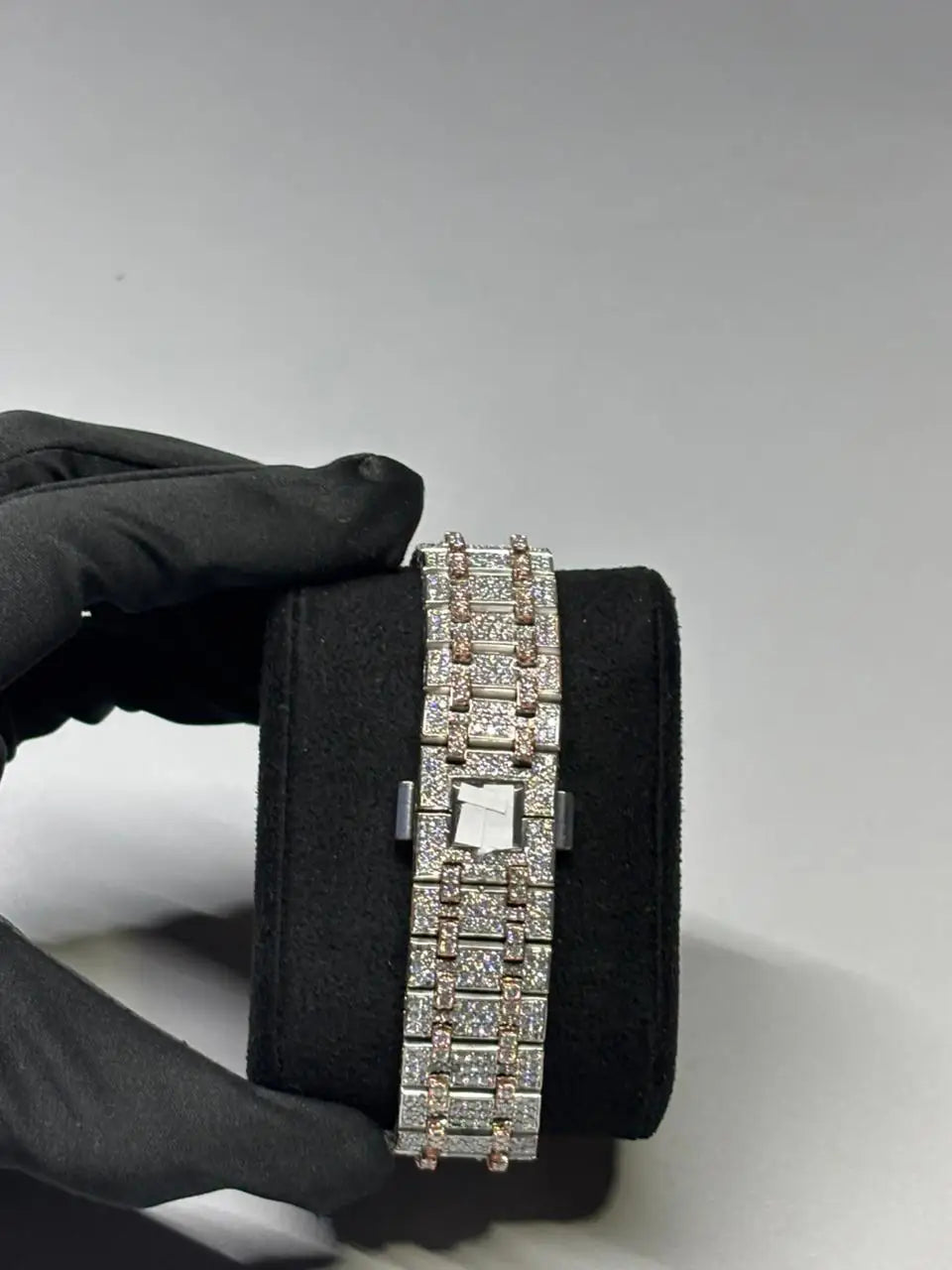 Moissanite Round Cut Diamond Quartz Watch