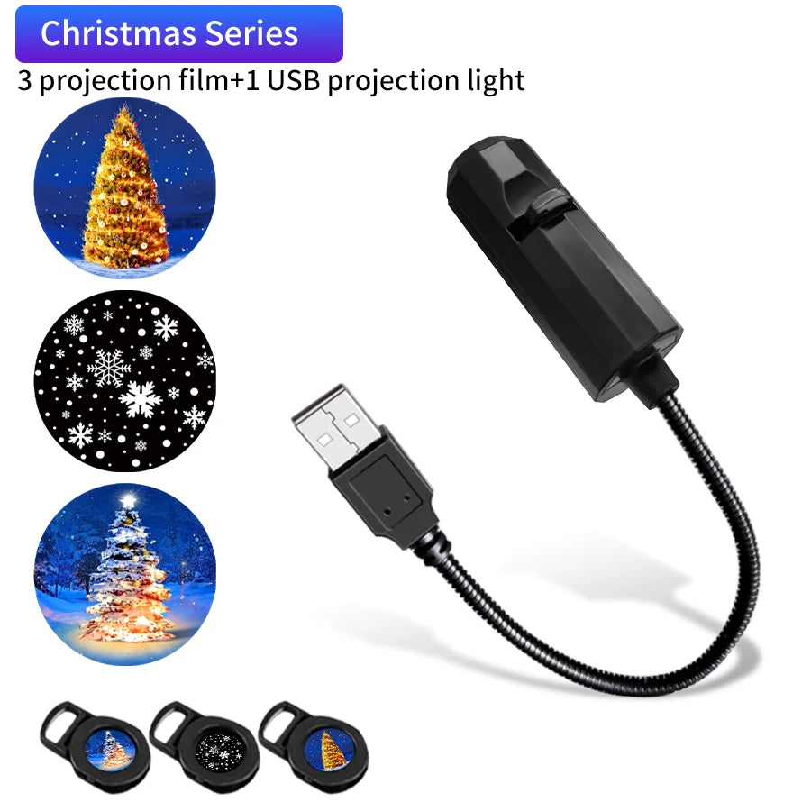 USB Projection Lamp Planet/Halloween/Christmas Theme Indoor Ceiling Projection Night Lamp For Room Wall Decoration Festival Gift by Trenches of Mariana