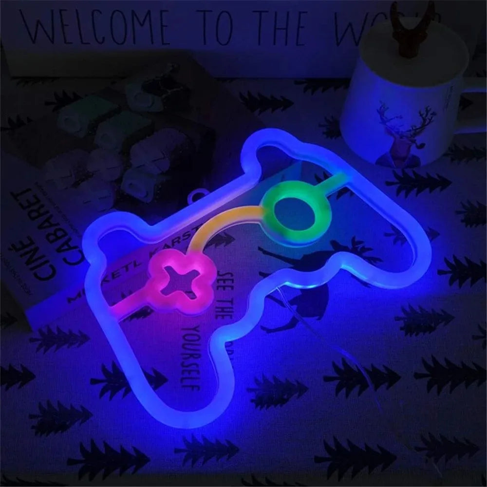 USB LED neon light for game consoles by Trenches of Mariana, featuring vibrant neon illumination in a sleek design.