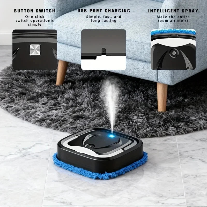 Steam cleaning robot easy to operate direct spray of steam for deep cleaning suitable for pet hair carpets tiles kitchen indoors by Trenches of Mariana