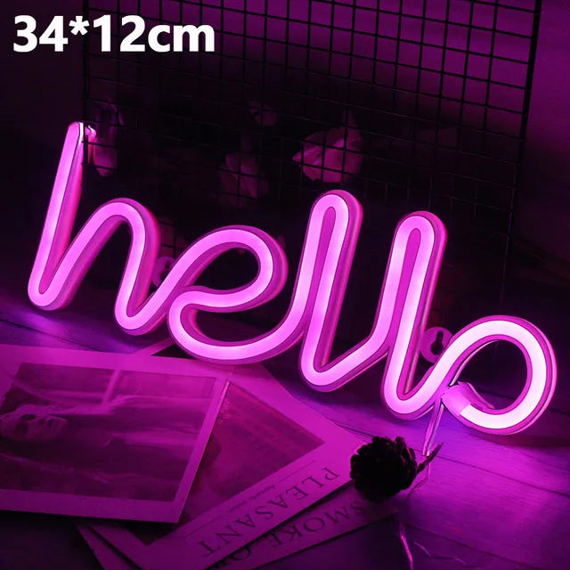 LED Dream Shape Neon Sign Powered By USB and Battery Neon Lamp for Wall study room Living Room Decor Neon Light for Wedding