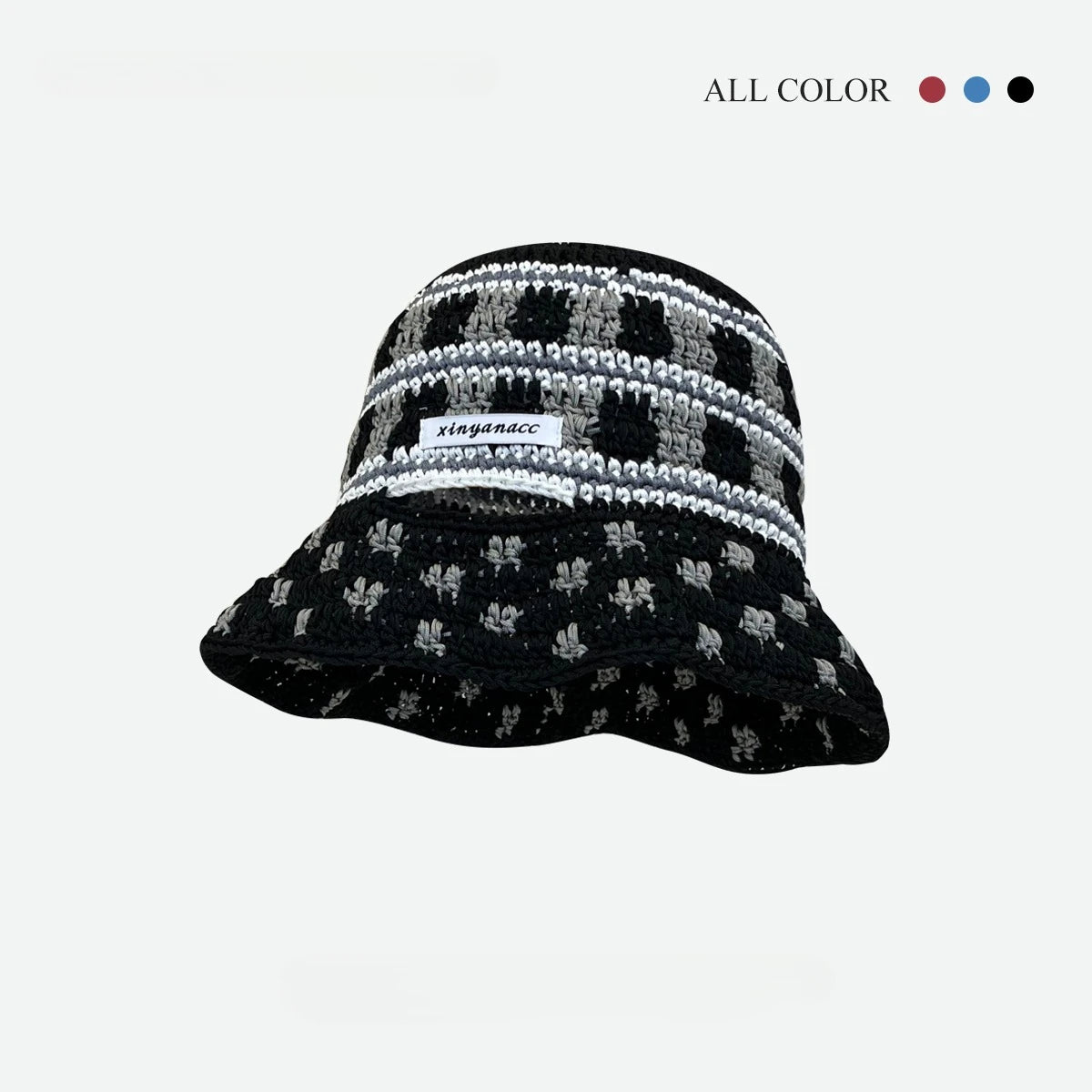 2in1 Hat Bag Dual-purpose Handmade Knitted Bucket Cap for Women Spring Summer Sunscreen Crochet Basin Hats Bob Homme Gorras