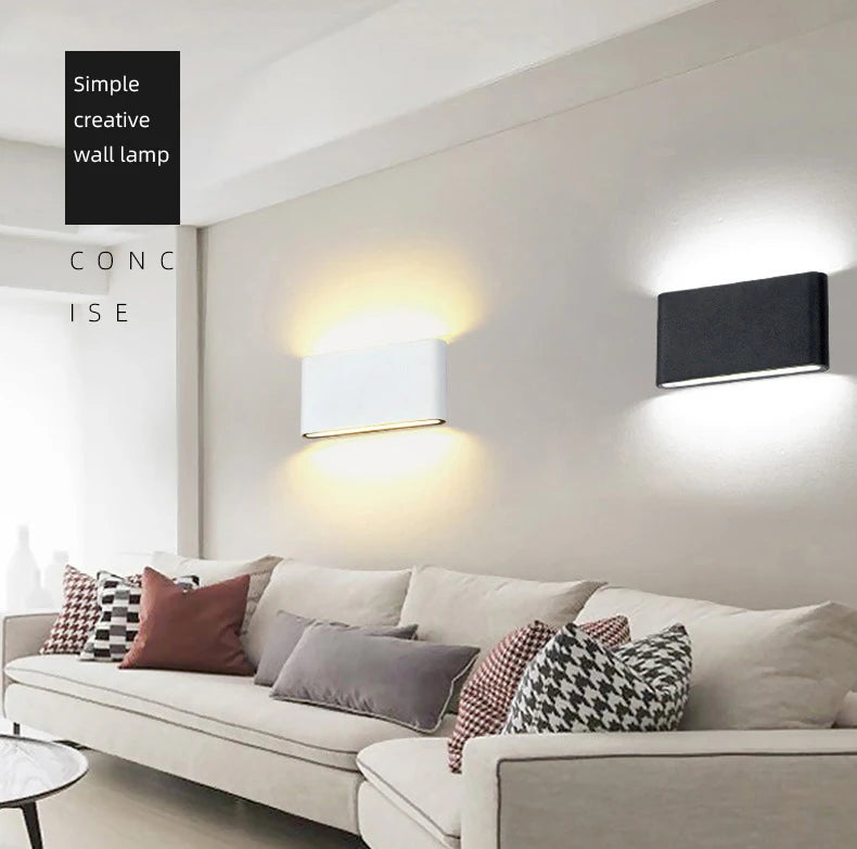 Nordic Wall Light Aluminum IP65 Waterproof Indoor Wall Lamp Up Down Corridor Lights for Home Stairs Bedroom Bedside Lamps by Trenches of Mariana
