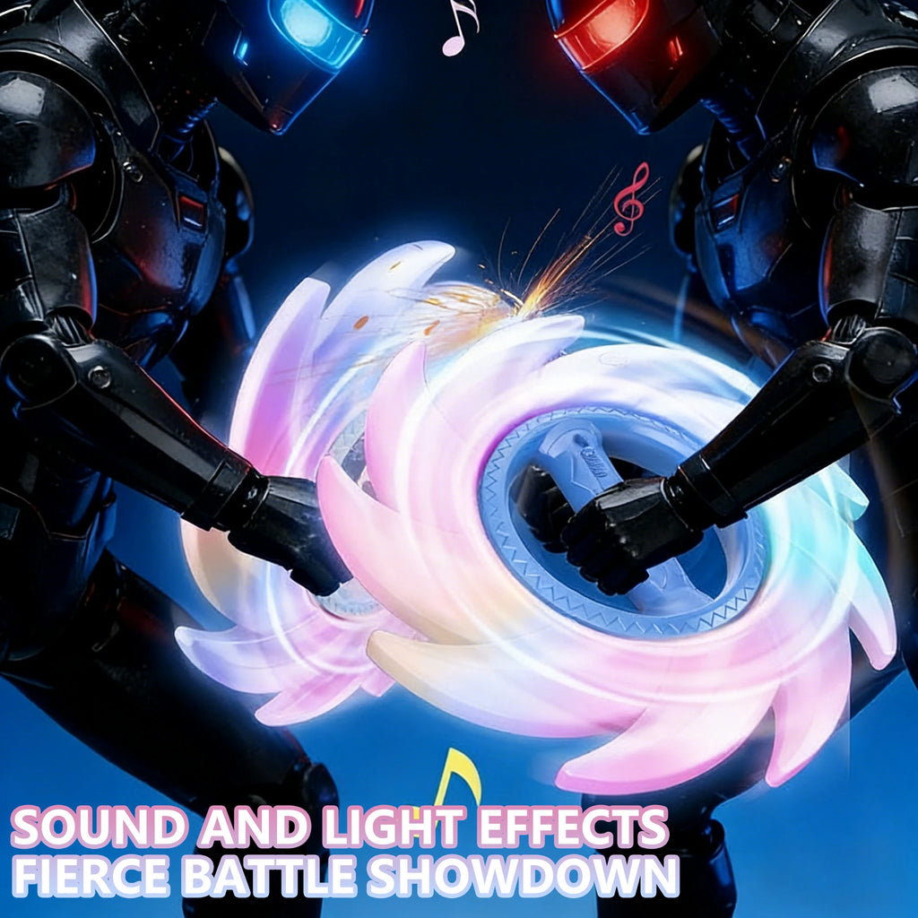 Glowing Rotating Lightsaber, Swinging and Spinning Light Saber with Cool Sound & Light Effects, Rechargeable Spinner Toy by Trenches of Mariana