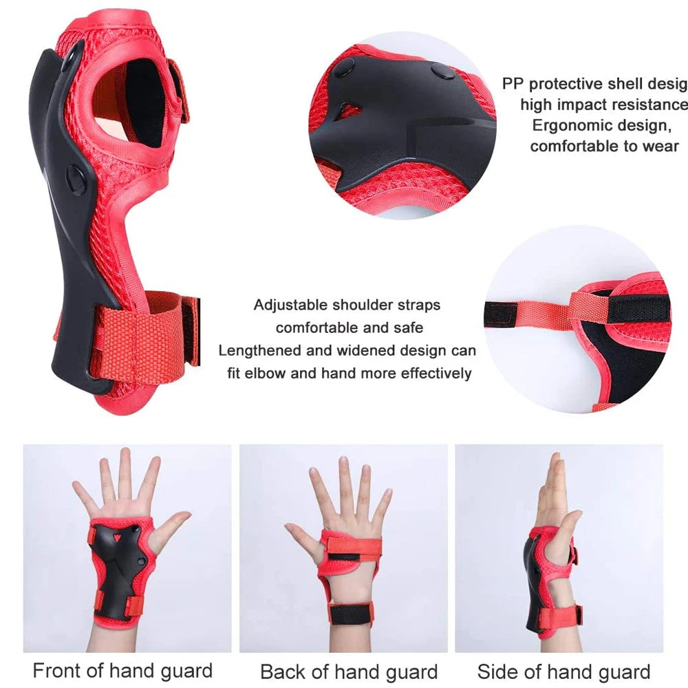 Kids Knee Pads Elbow Pads Age 3-7 Toddler Boys Girls, 6 In 1 Protective Gear Safety Set with Wrist Guard for Skating Cycling New by Trenches of Mariana