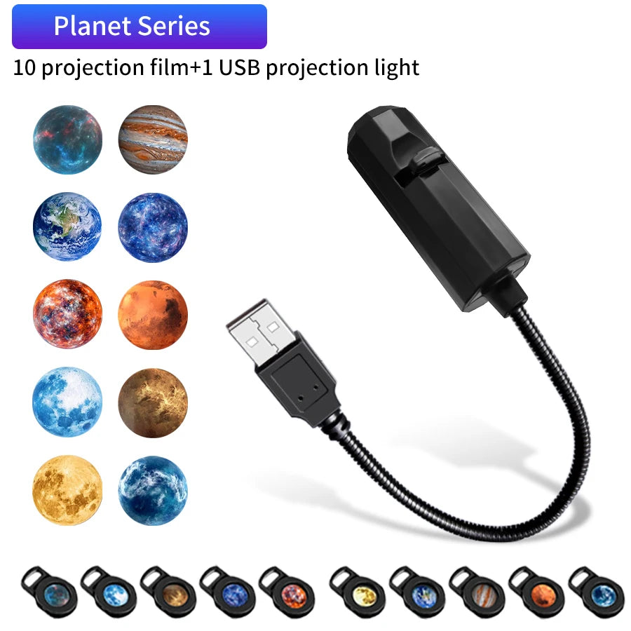 USB Projection Lamp Planet/Halloween/Christmas Theme Indoor Ceiling Projection Night Lamp For Room Wall Decoration Festival Gift by Trenches of Mariana