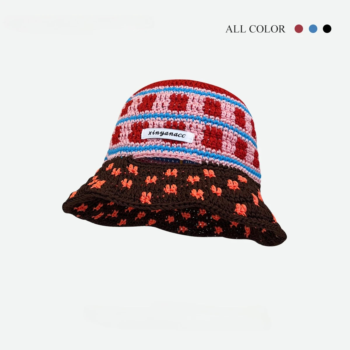 2in1 Hat Bag Dual-purpose Handmade Knitted Bucket Cap for Women Spring Summer Sunscreen Crochet Basin Hats Bob Homme Gorras