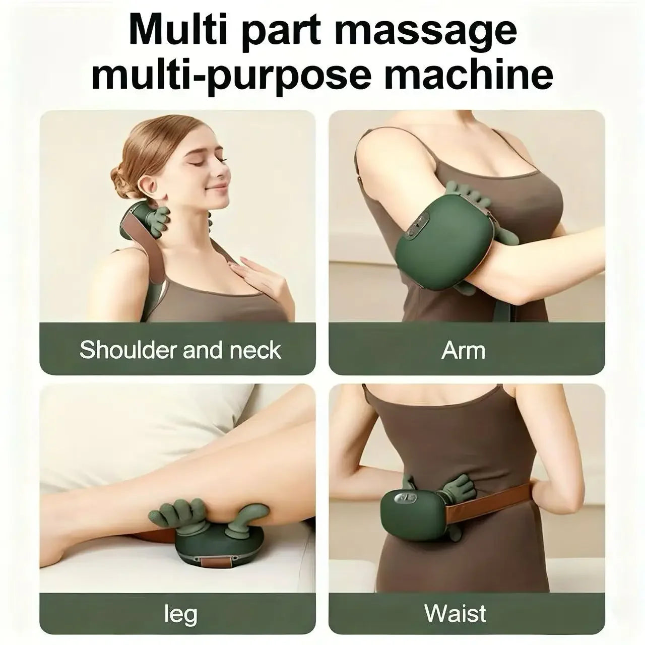 Neck Massager Portable Rechargeable Shoulder Cervical Massager Real Hand Kneading Soreness Relief Massager For Home Travel by Trenches of Mariana