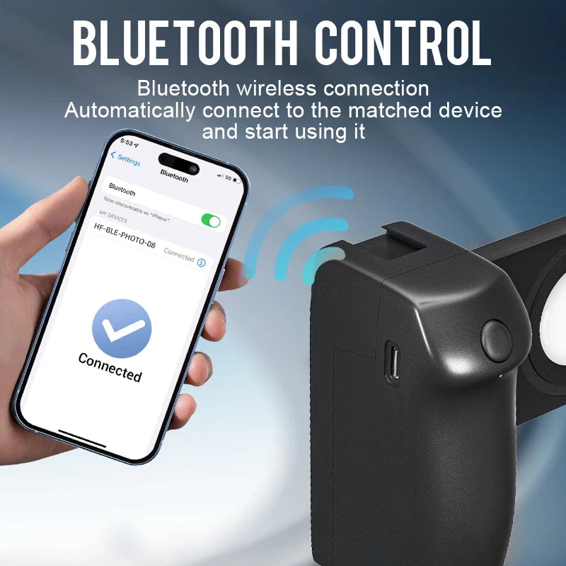 Hand Grip Magsafe: Handheld,Bluetooth,Remote Control,Tripod Mount for iPhone 16,Vlog