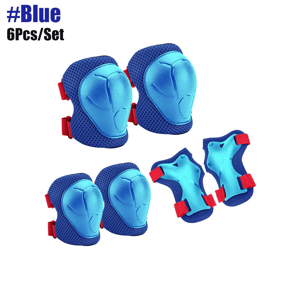 Kids Knee Pads Elbow Pads Age 3-7 Toddler Boys Girls, 6 In 1 Protective Gear Safety Set with Wrist Guard for Skating Cycling New by Trenches of Mariana