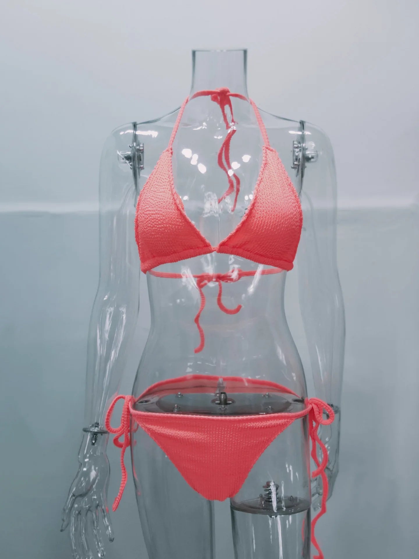 Summer Sexy Bikini High Waist Swimsuit Thong Bikini Sets Solid Beach Suit Swimwear Biquini Swim Bathing Suits Women's Clothing