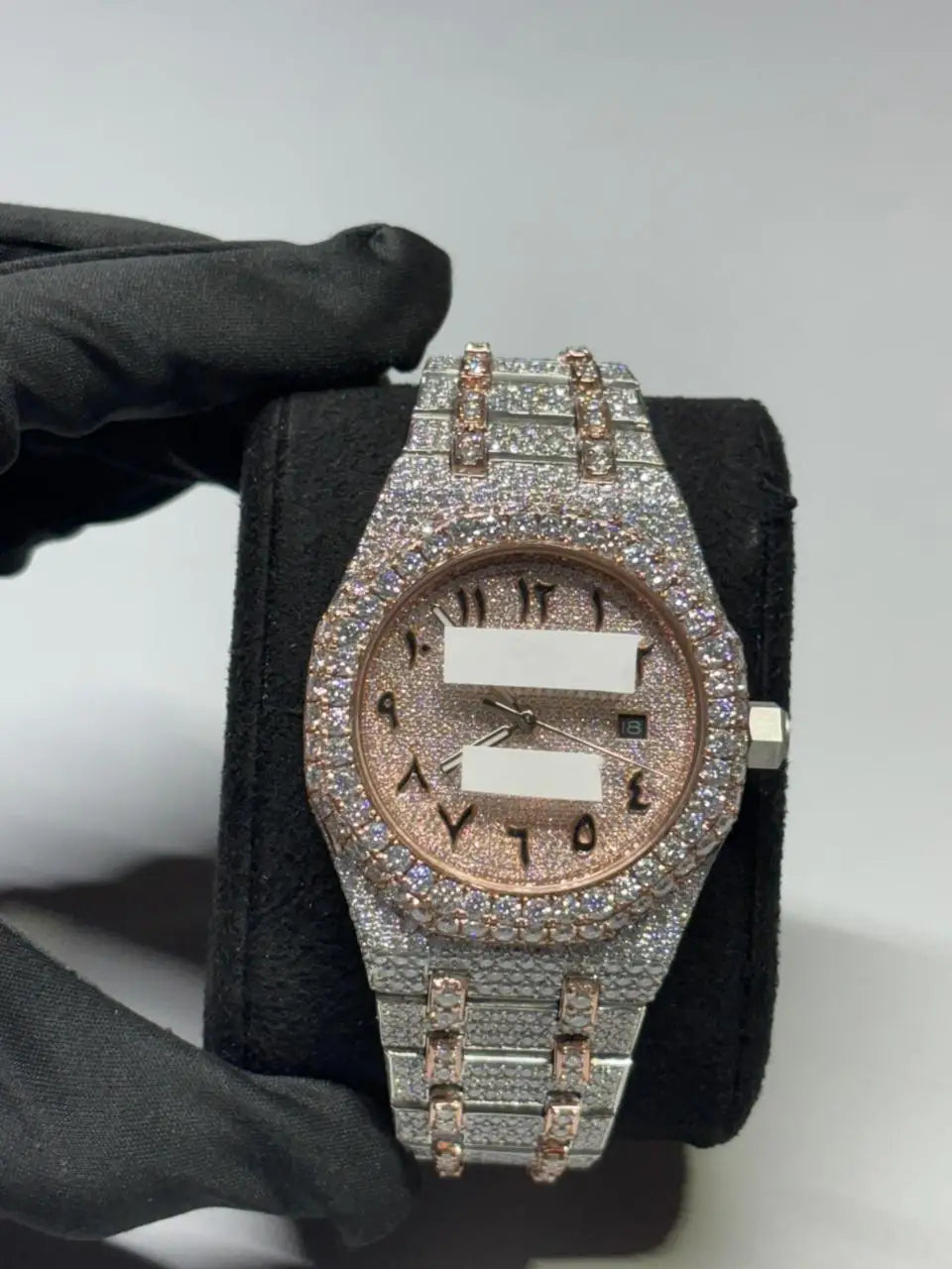 Moissanite Round Cut Diamond Quartz Watch