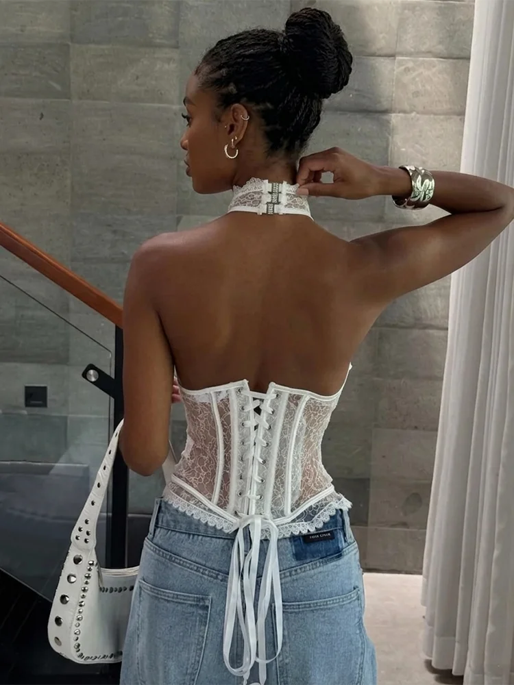 Y2K LACE CORSET TOP