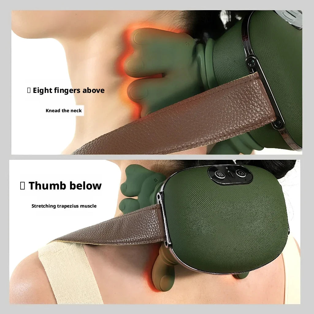 Neck Massager Portable Rechargeable Shoulder Cervical Massager Real Hand Kneading Soreness Relief Massager For Home Travel by Trenches of Mariana