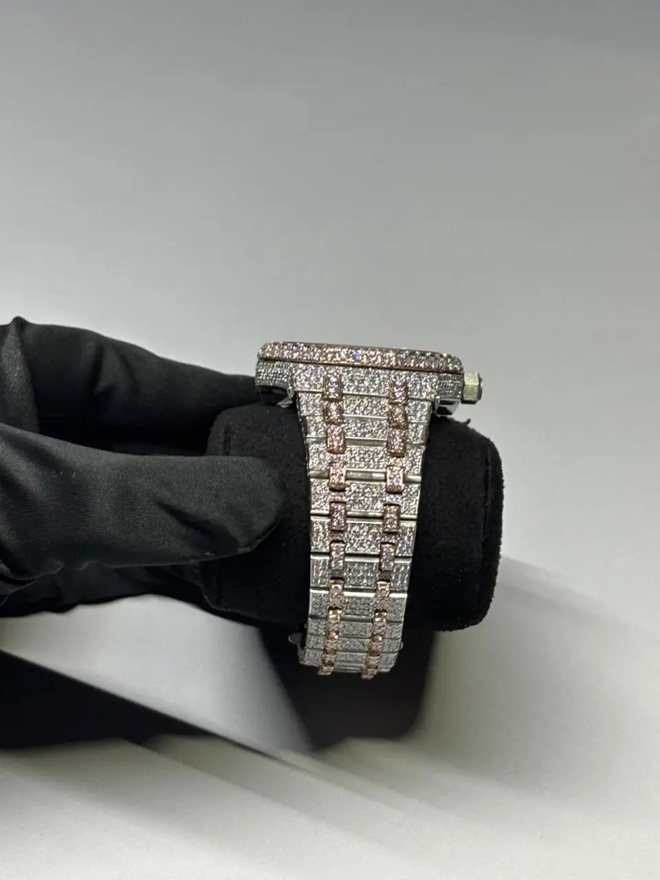 Moissanite Round Cut Diamond Quartz Watch