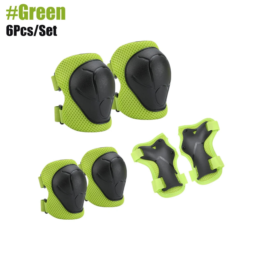 Kids Knee Pads Elbow Pads Age 3-7 Toddler Boys Girls, 6 In 1 Protective Gear Safety Set with Wrist Guard for Skating Cycling New by Trenches of Mariana