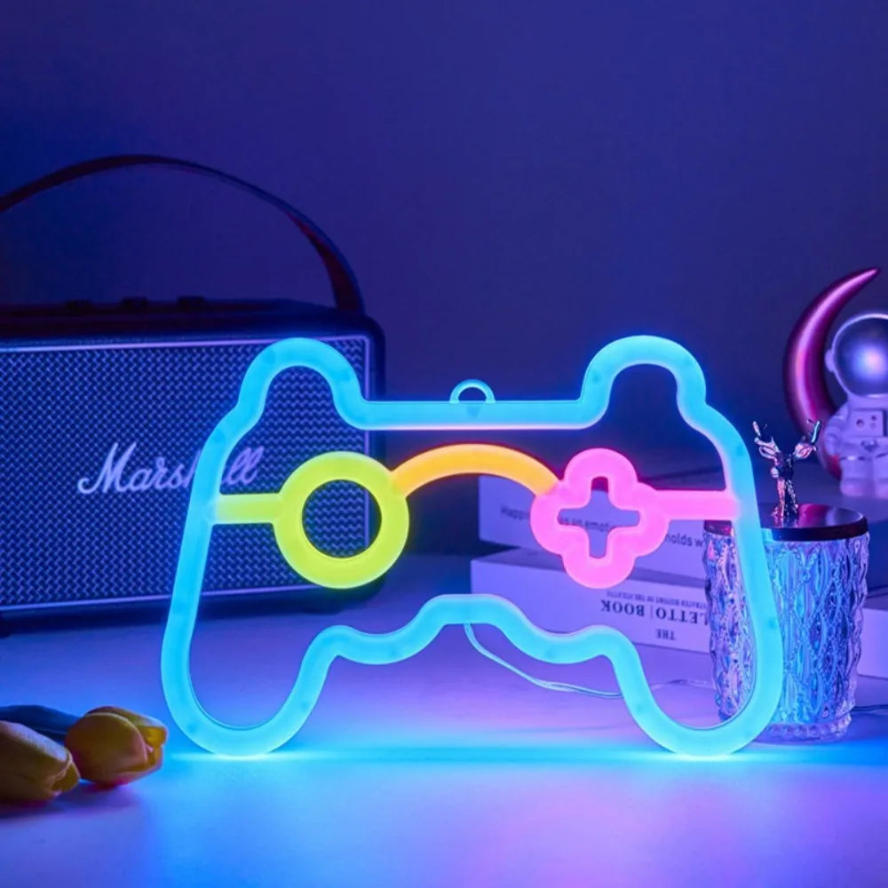 USB LED game console neon light by Trenches of Mariana, featuring vibrant neon illumination and gaming-themed design.