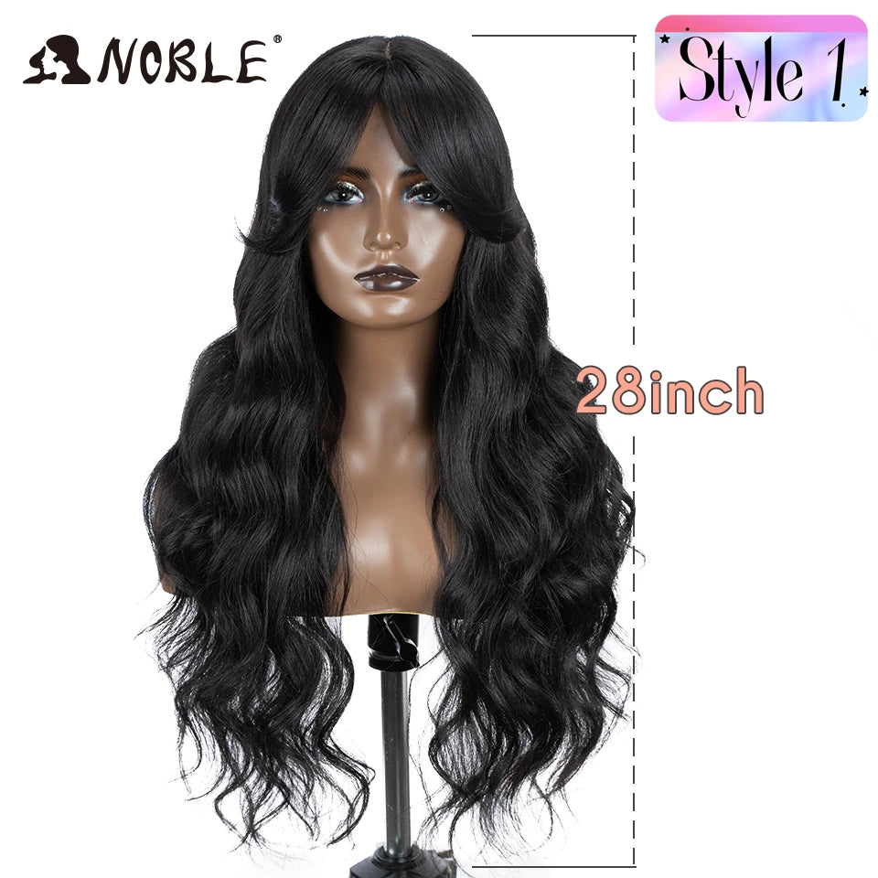Noble Synthetic Lace Front Wig Long Wavy Side Part Body Wavy Lace Front Wig For Women Lace Front Wig Ombre Blonde Cosplay Wig by Trenches of Mariana