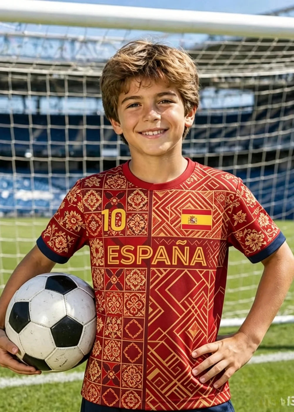 Spain Soccer Jersey 2026, Youth Football Shirt for Boys and Girls, Spain Soccer Jersey for Kids Game Day Gift by Trenches of Mariana
